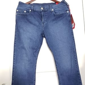 New True Religion Ricky Relaxed Straight Jeans 32